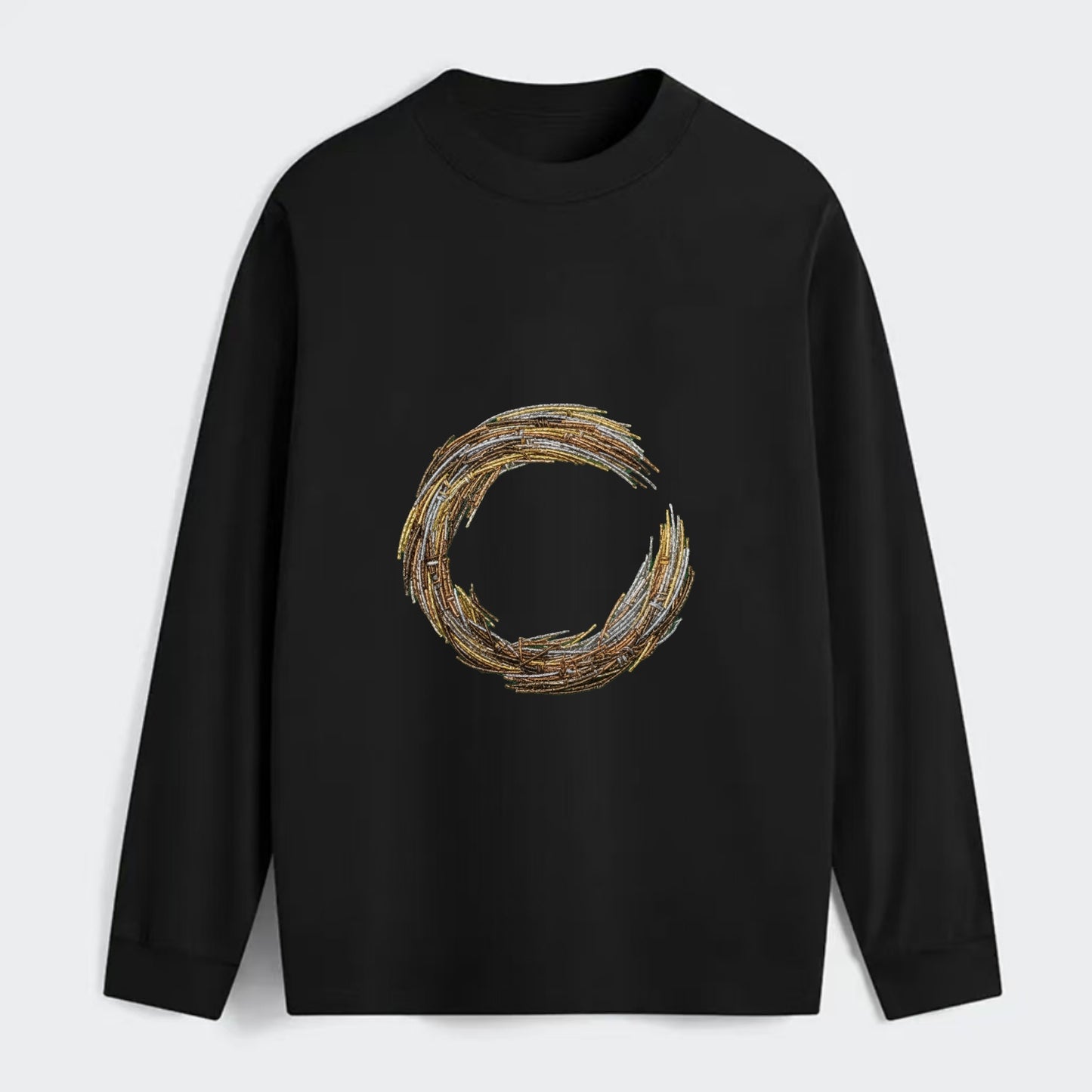 Enso Circle - Classic Long Sleeve Shirt - Black