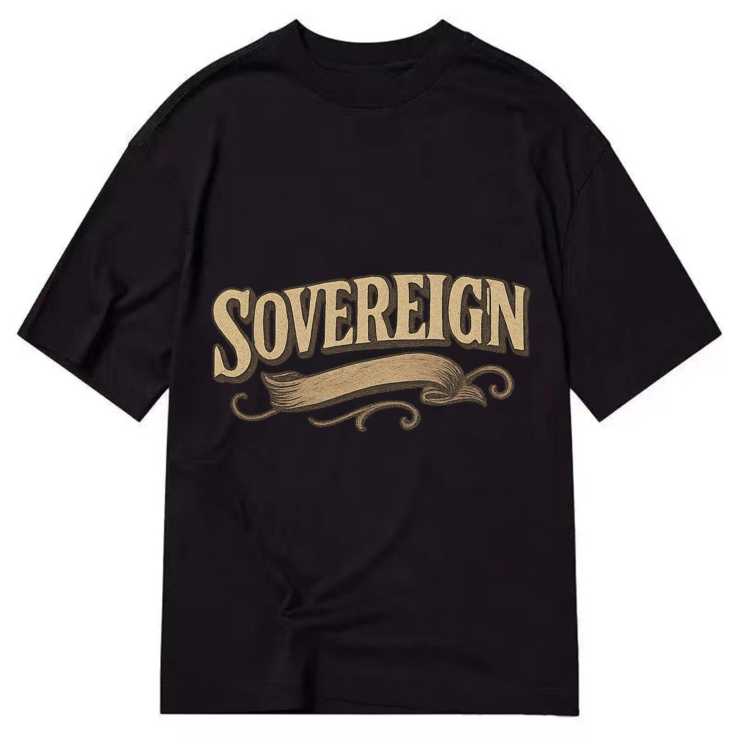 Bold typography design - "SOVEREIGN" - self-ruled, autonomous, in control - Classic T-shirt - Black