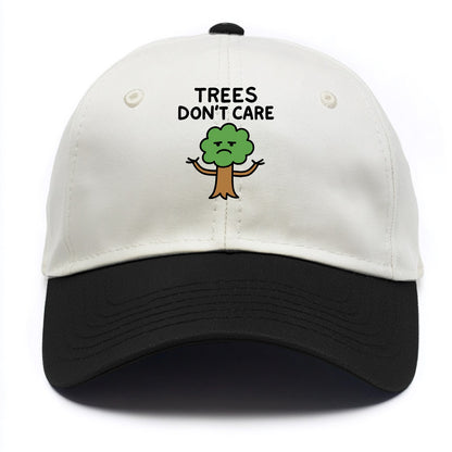 TREES DONT CARE | Indifferent oak shrugging branches - Two Tone Cap - Black