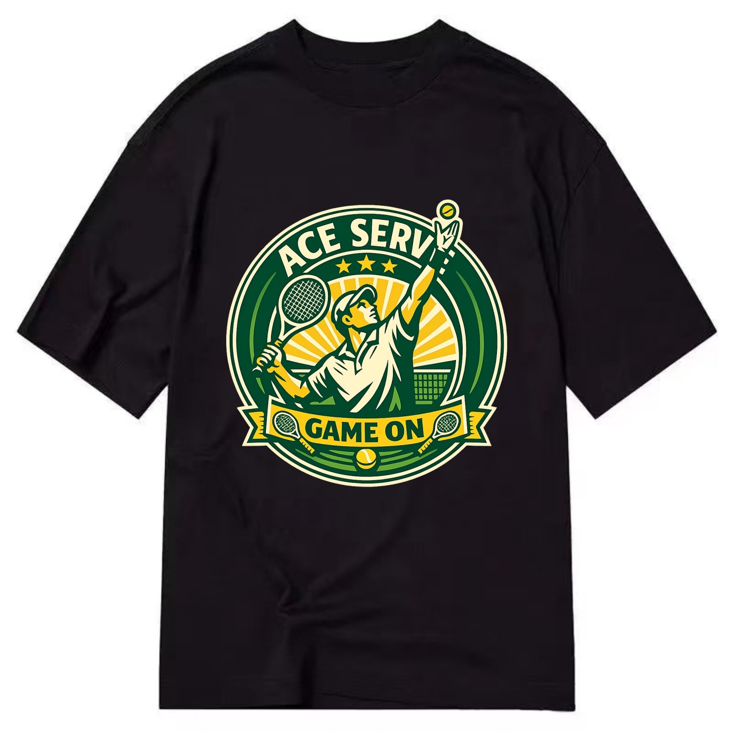 Serving Ace Emblem - Classic T-shirt - Black