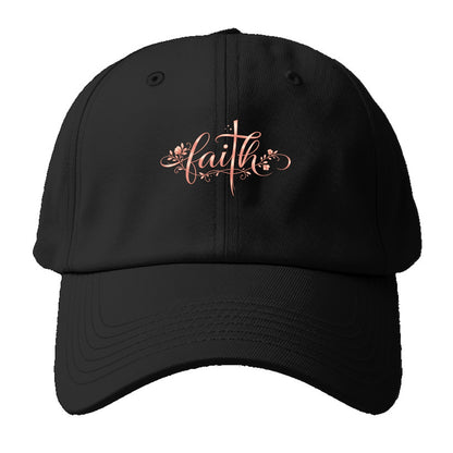 Faith - Baseball Cap For Big Heads - Black