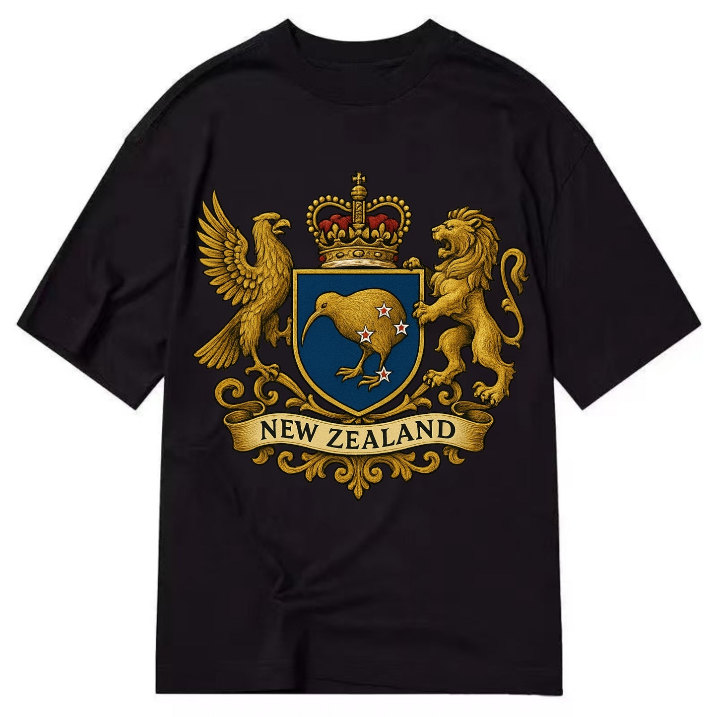 New Zealand Heritage Badge  - Classic T-shirt - Black