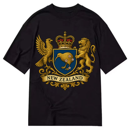 New Zealand Heritage Badge  - Classic T-shirt - Black