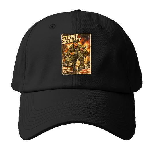 COMBAT READY | Military boots on wet pavement | Street soldier | Urban - Baseball Cap For Big Heads - Black