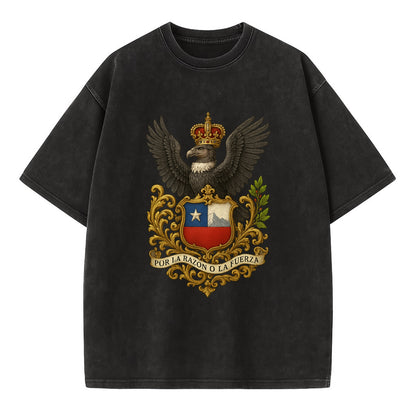 Chile Andean Condor Emblem  - Vintage T-shirt - Black