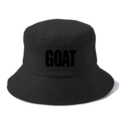 Bold typography design - "GOAT" - greatest of all time - Bucket Hat - Black