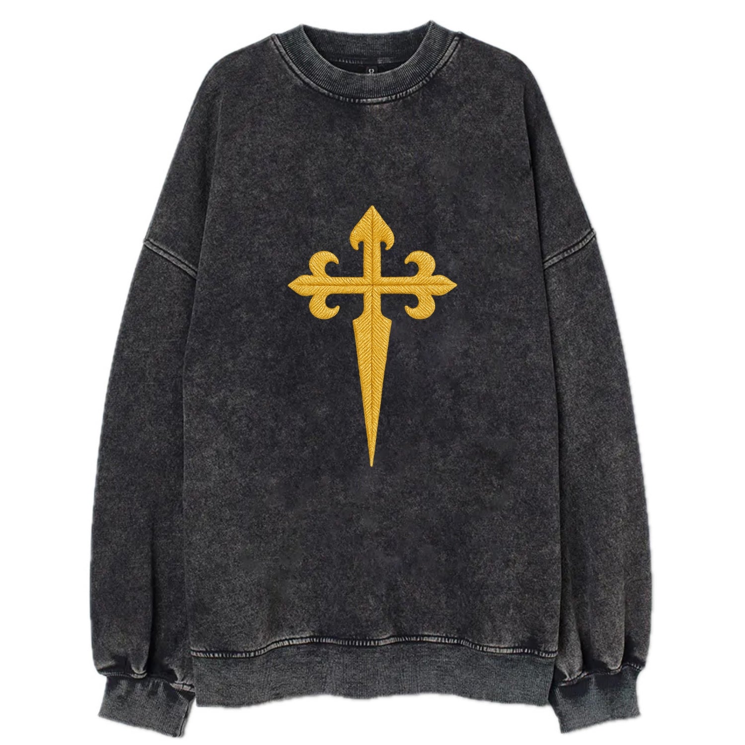 Order Of Santiago Cross - Vintage Sweatshirt - Black