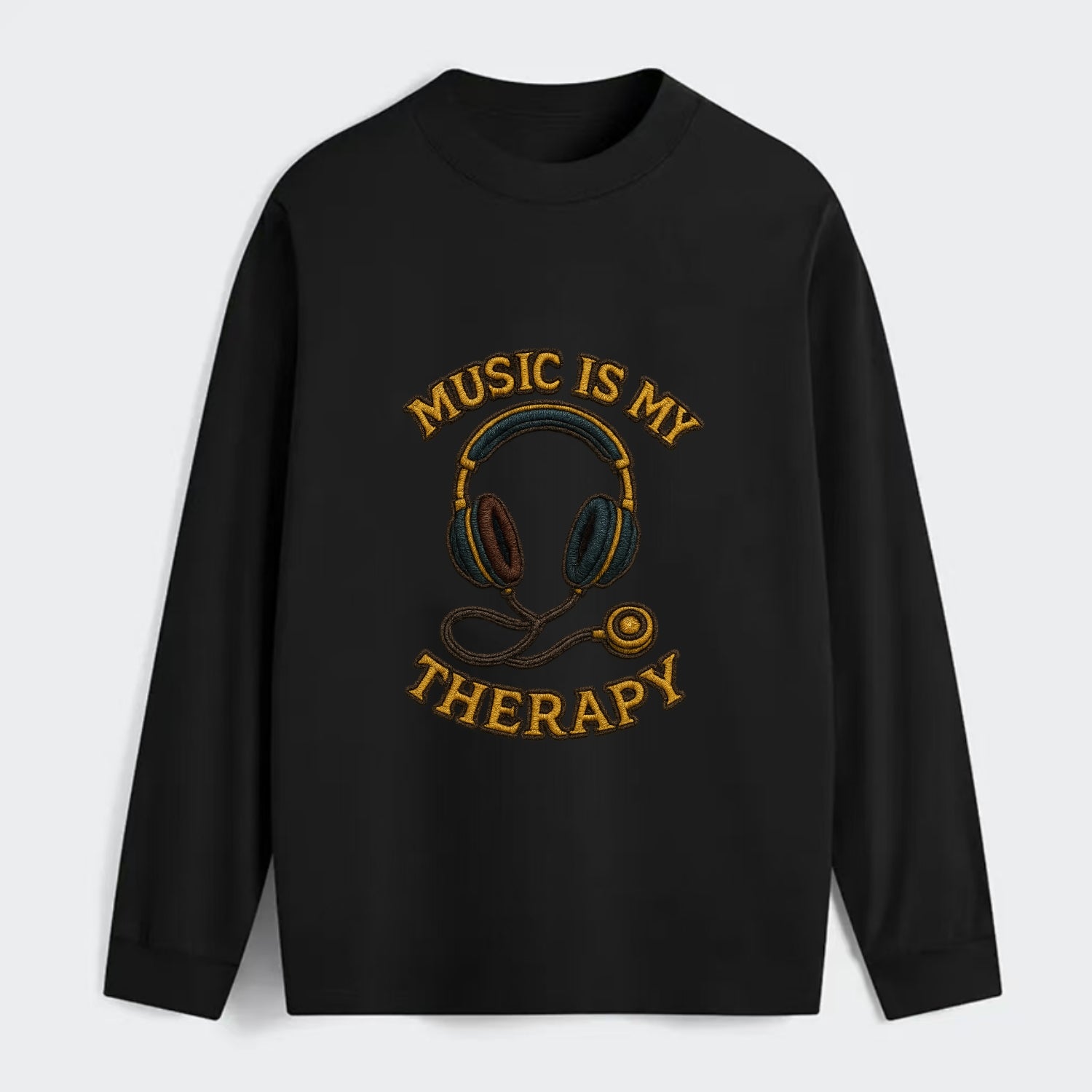 Music Is My Therapy  - Classic Long Sleeve Shirt - Black