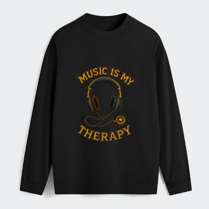 Music Is My Therapy  - Classic Long Sleeve Shirt - Black