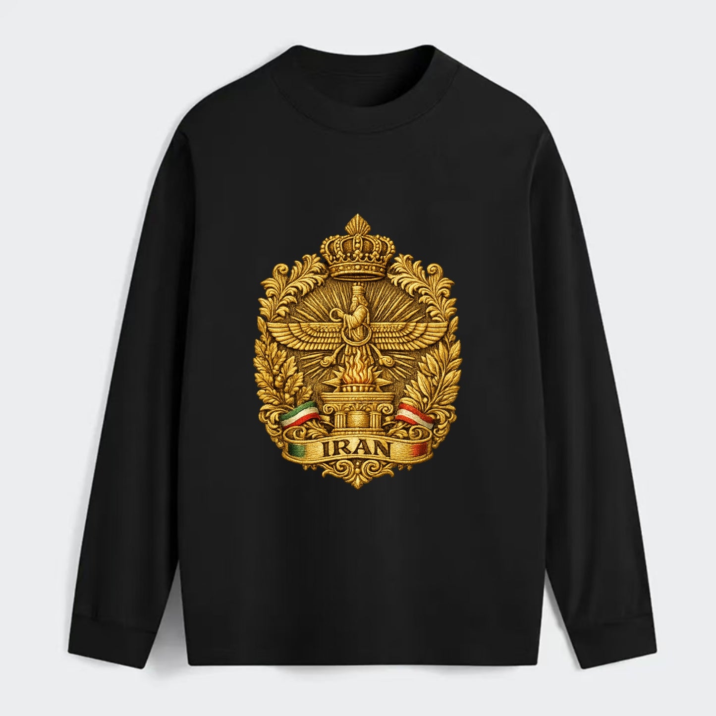 Iran Fire Temple Emblem - Classic Long Sleeve Shirt - Black