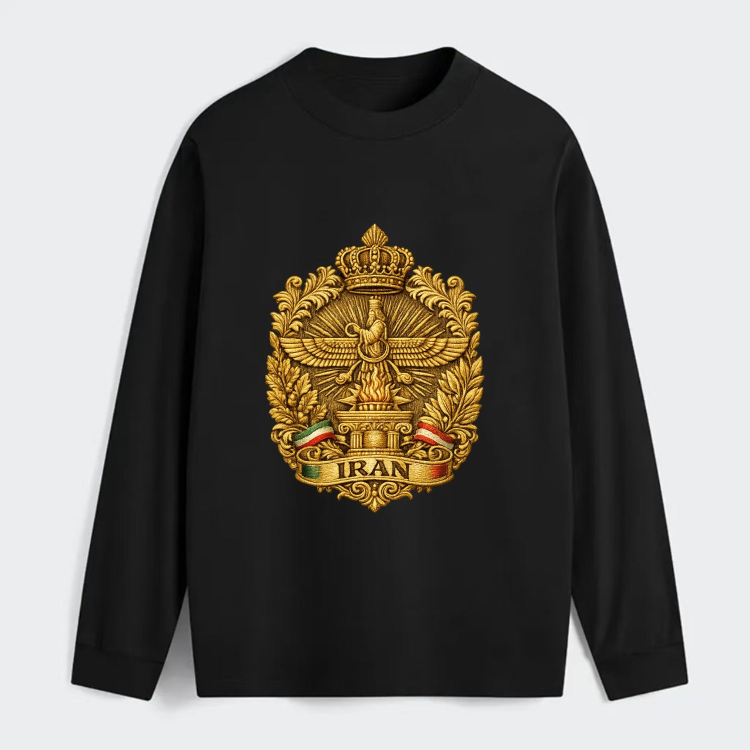 Iran Fire Temple Emblem - Classic Long Sleeve Shirt - Black