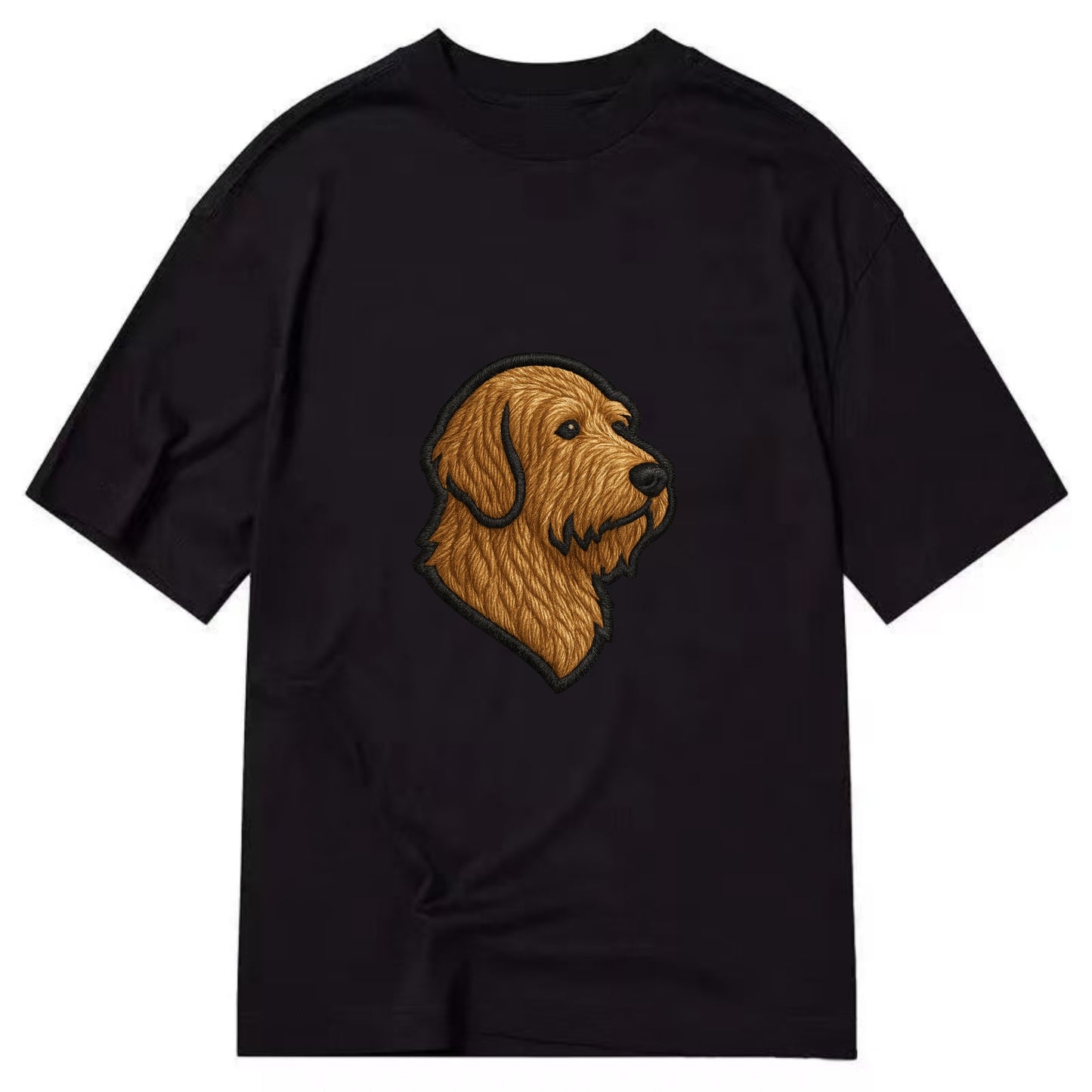 Otterhound - Trendy shaggy hound logo wi - Classic T-shirt - Black