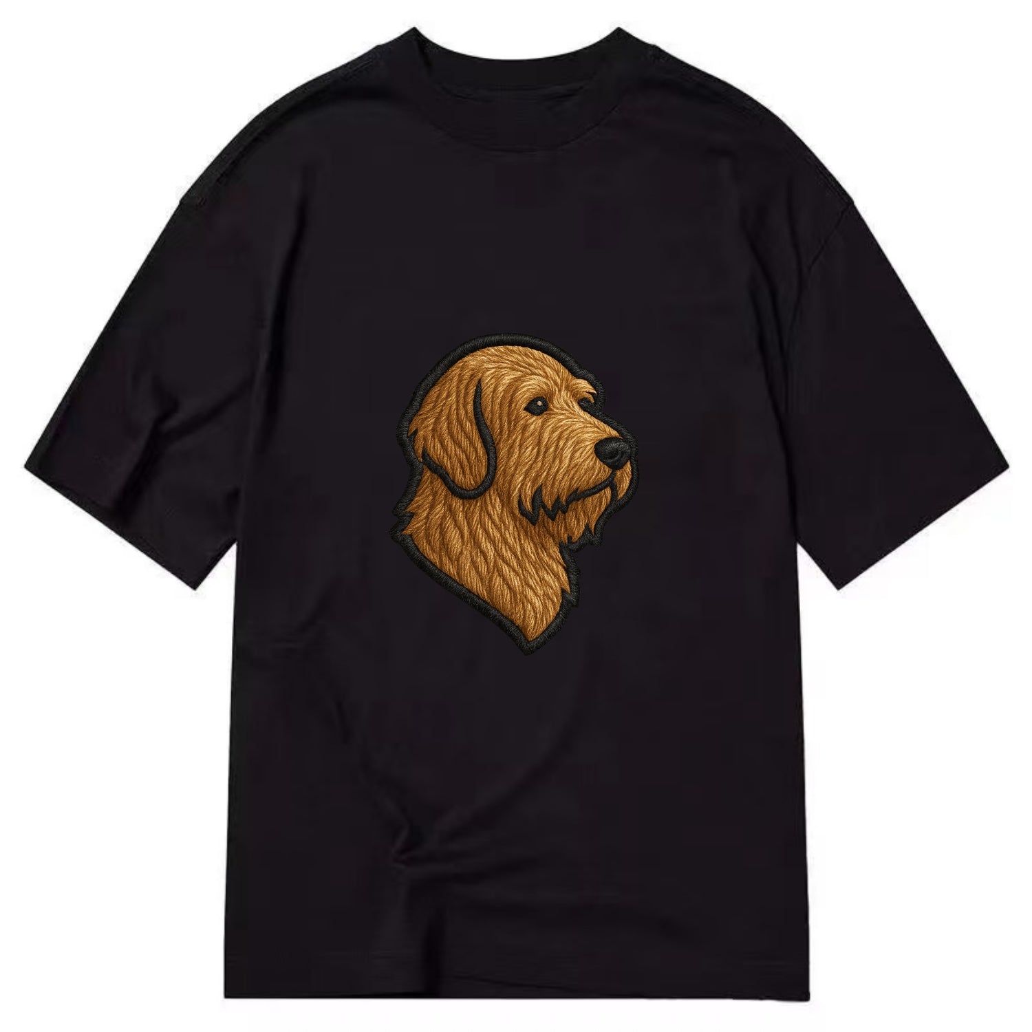 Otterhound - Trendy shaggy hound logo wi - Classic T-shirt - Black