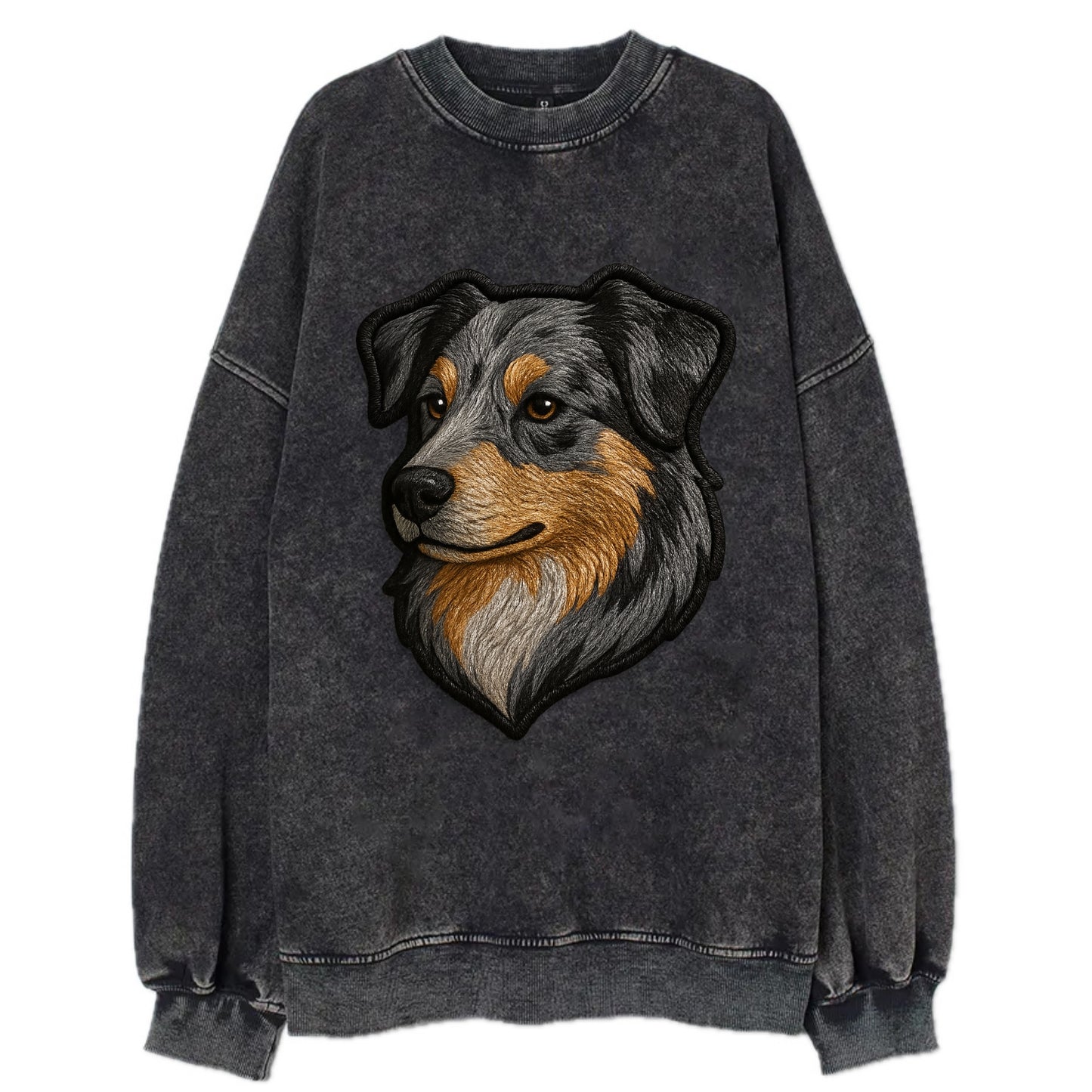 Australian Shepherd - Modern merle patte - Vintage Sweatshirt - Black