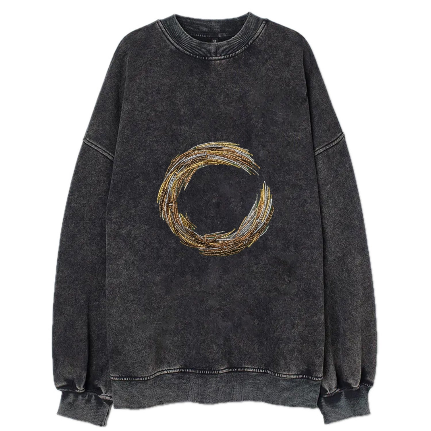 Enso Circle - Vintage Sweatshirt - Black