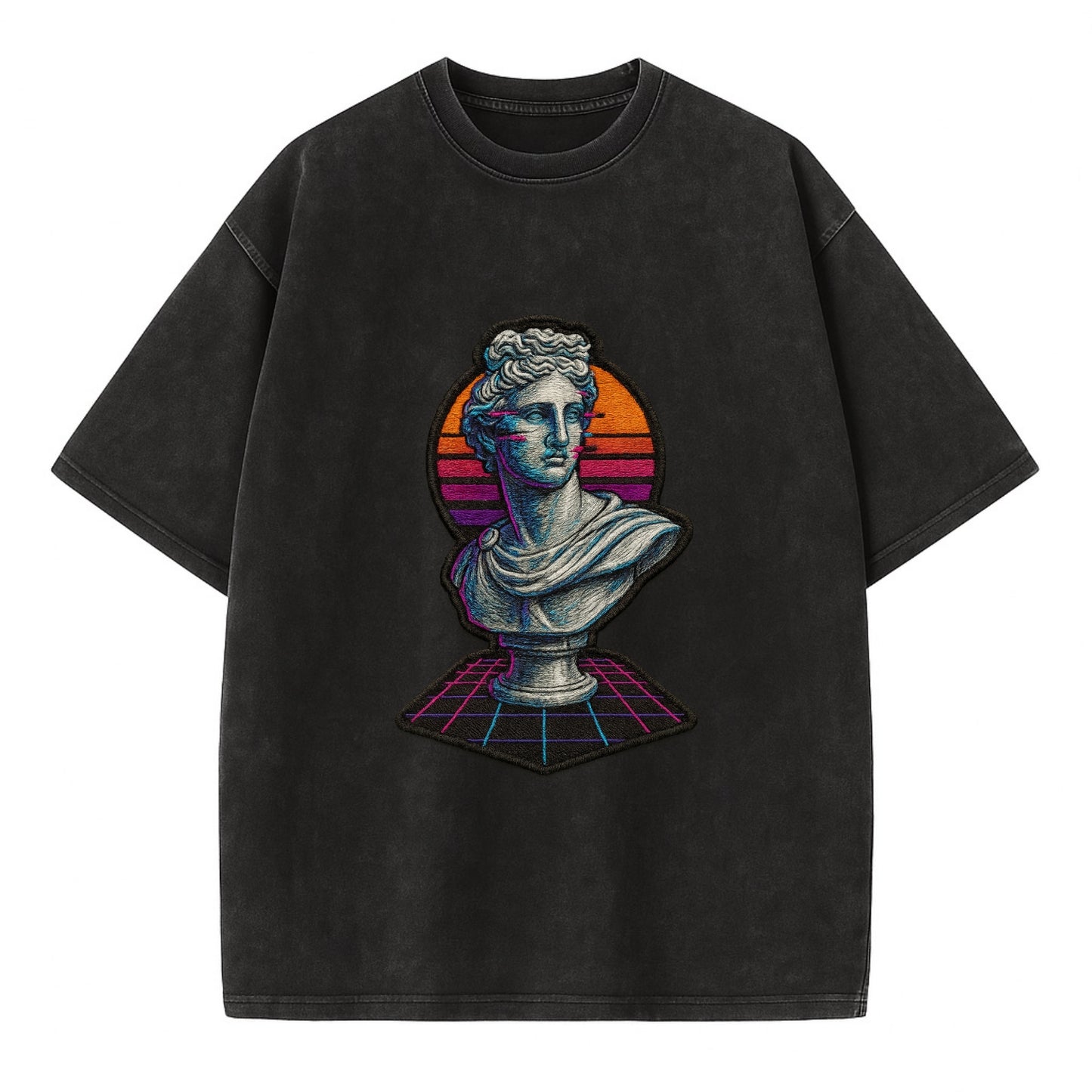 Greek Statue - Vintage T-shirt - Black