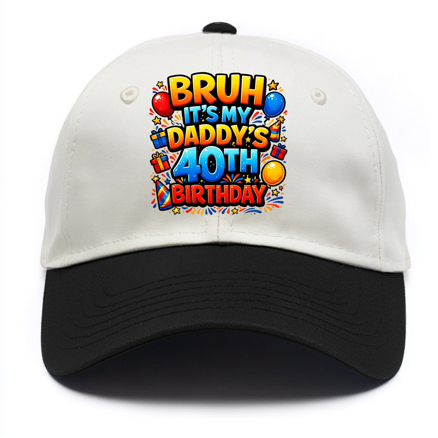 Daddy's 40th Birthday - Two Tone Cap - Black