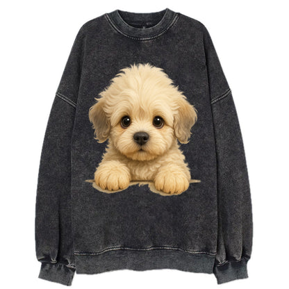 Dandie Dinmont Terrier  - Vintage Sweatshirt - Black