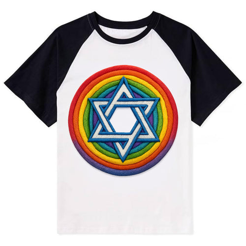 Star of David  - Contrast Raglan T-shirt