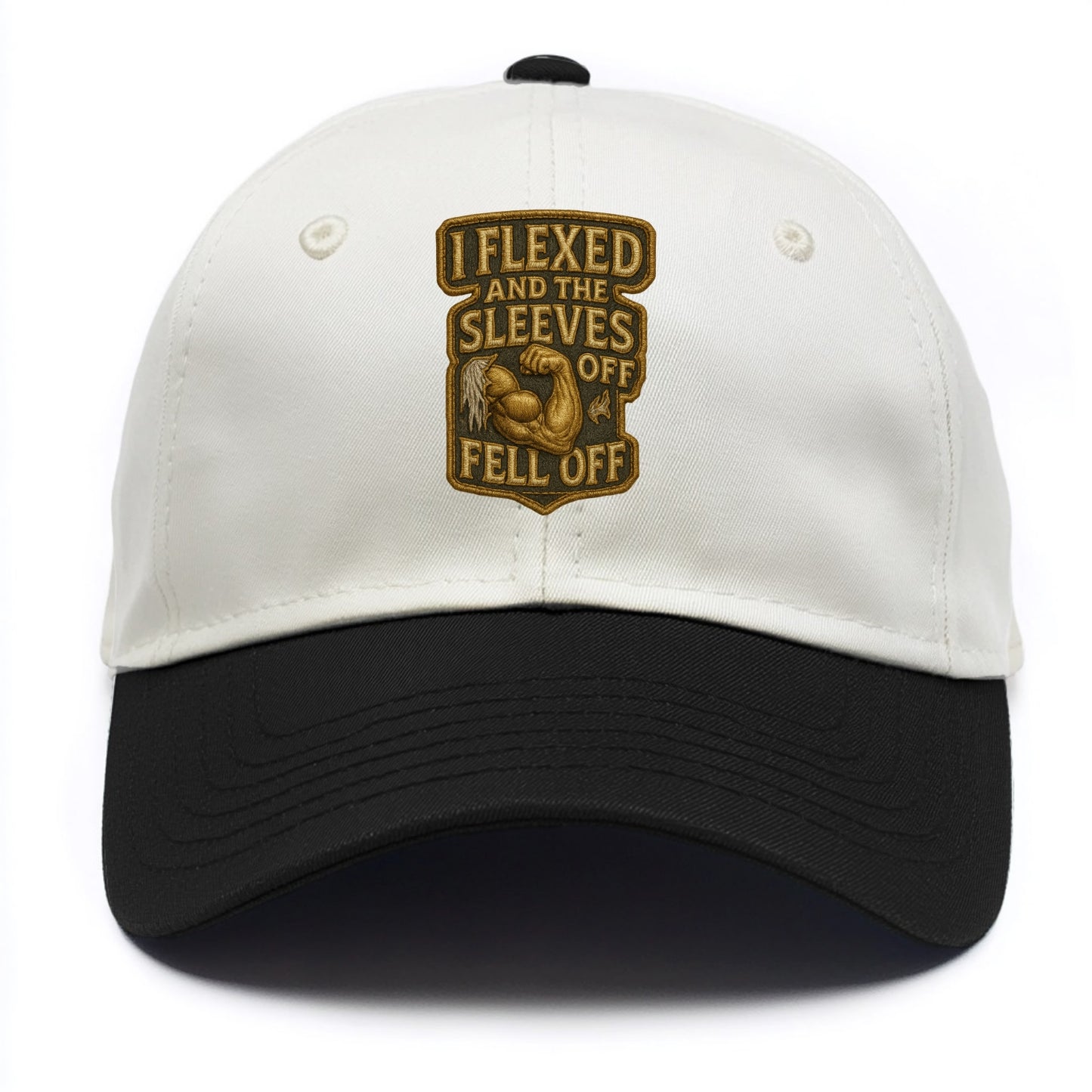 I Flexed and The Sleeves Fell Off  - Two Tone Cap - Black