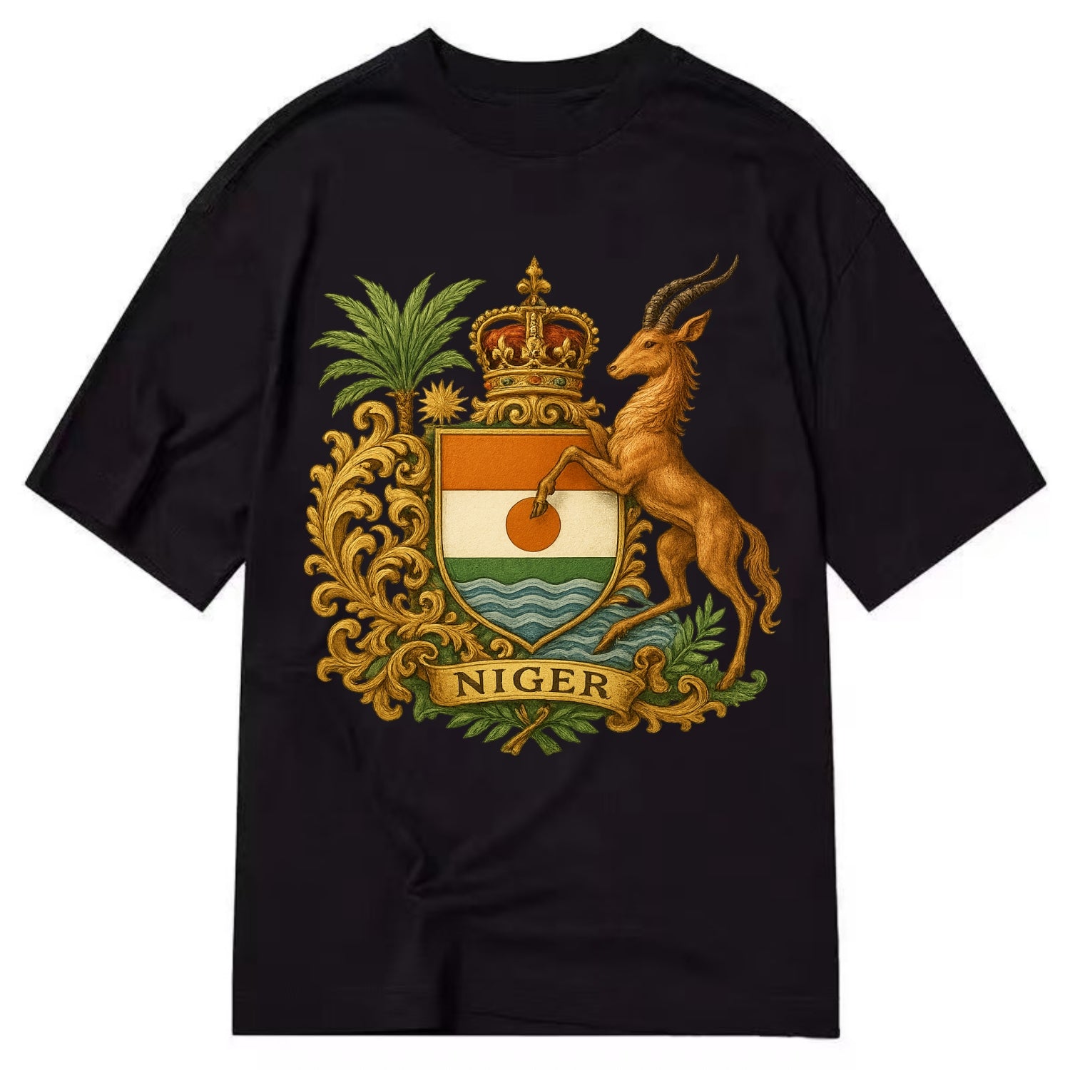Niger Heritage Badge  - Classic T-shirt - Black