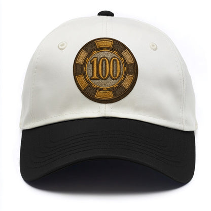Poker Chip  - Two Tone Cap - Black
