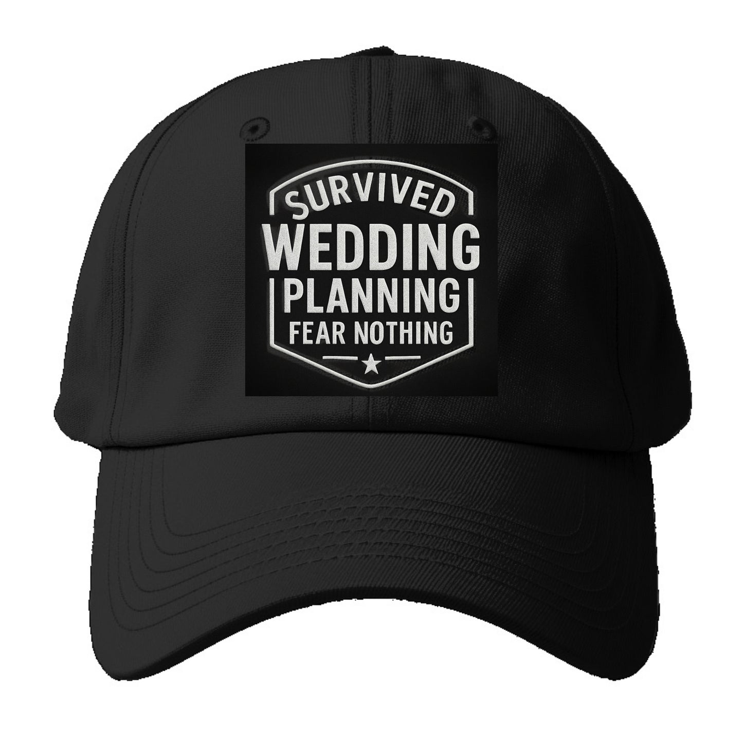 Survived wedding planning, fear nothing - Baseball Cap For Big Heads - Black