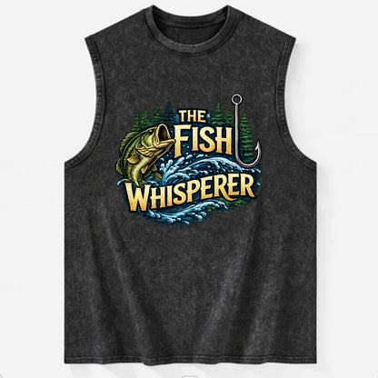 Fish Whisperer - Vintage Washed Tank - Black