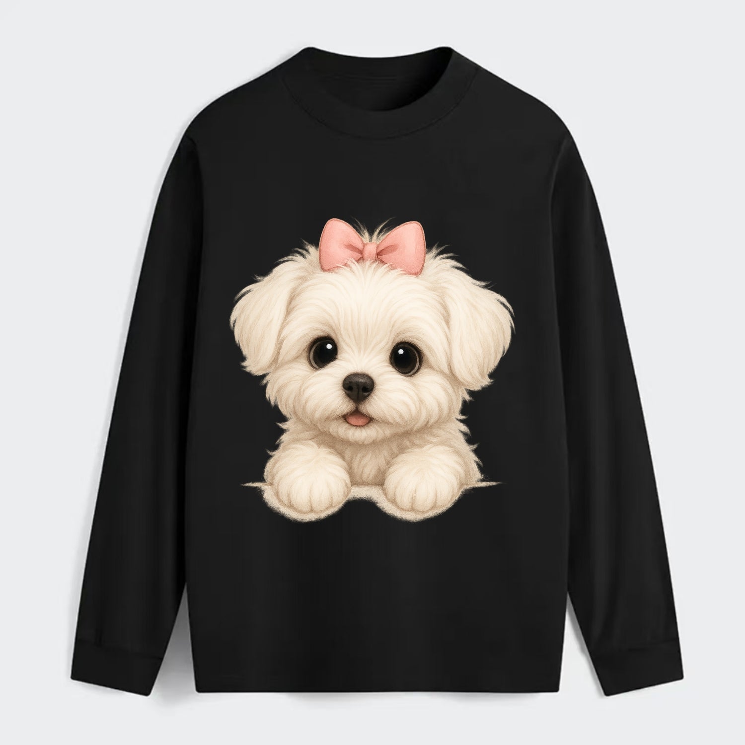 Maltese  - Classic Long Sleeve Shirt - Black