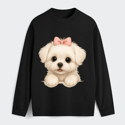 Maltese  - Classic Long Sleeve Shirt - Black