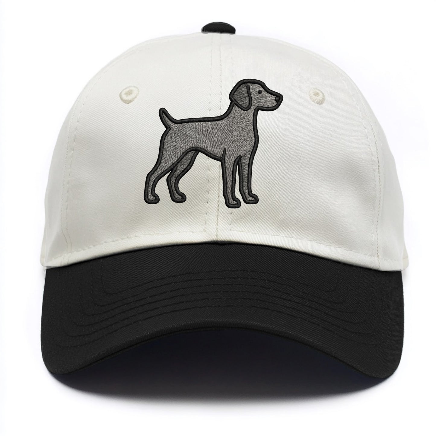 Weimaraner - Trendy gray ghost design wi - Two Tone Cap - Black