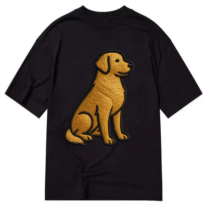Golden Retriever - Contemporary geometri - Classic T-shirt - Black