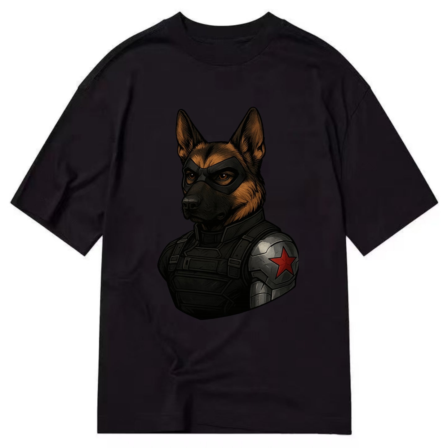 German Shepherd Winter Soldier  - Classic T-shirt - Black