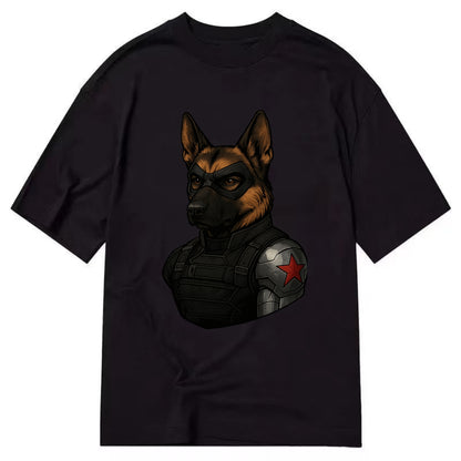German Shepherd Winter Soldier  - Classic T-shirt - Black