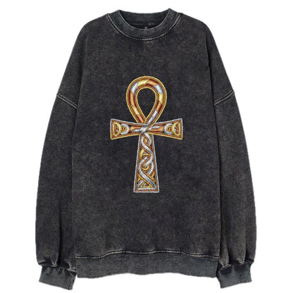 Ankh of Life - Vintage Sweatshirt - Black