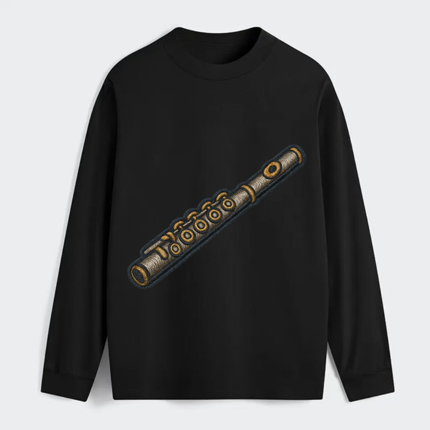 Flute  - Classic Long Sleeve Shirt - Black
