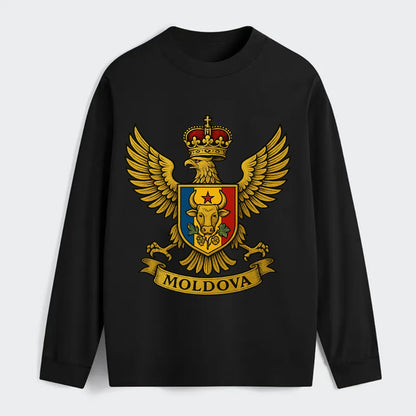Moldova Heritage Badge - Classic Long Sleeve Shirt - Black
