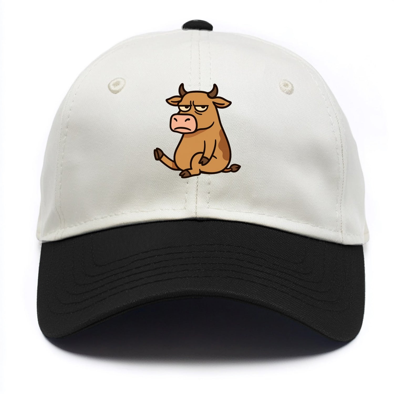 The Cow Judging Silently - Two Tone Cap - Black
