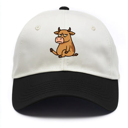 The Cow Judging Silently - Two Tone Cap - Black