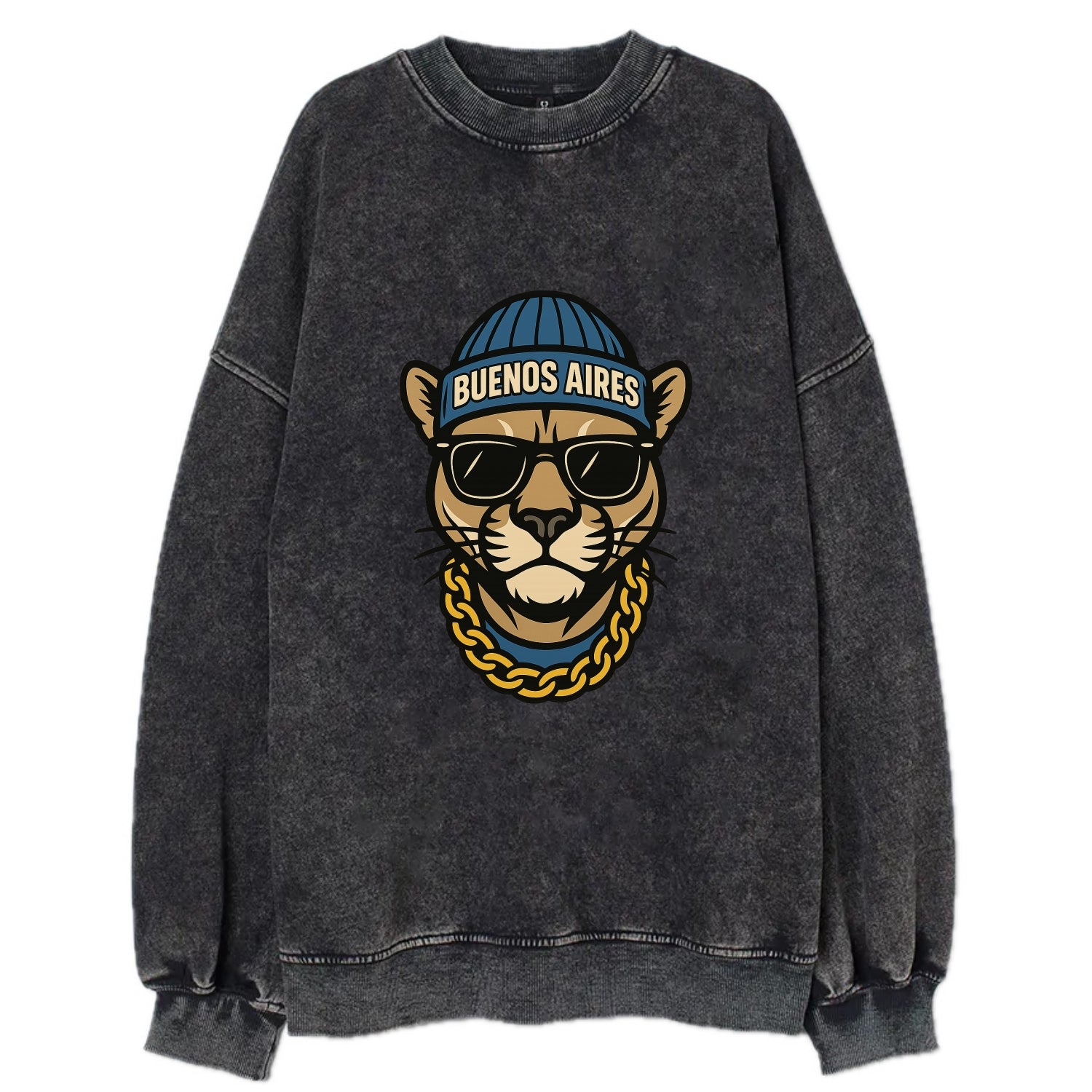 Buenos Aires Puma - Vintage Sweatshirt - Black