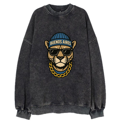 Buenos Aires Puma - Vintage Sweatshirt - Black