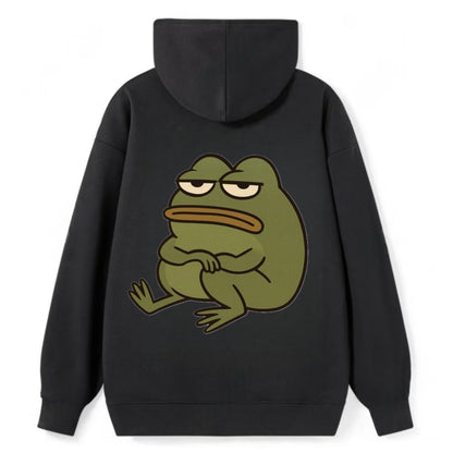 The Frog Judges Silently - Classic Pullover Hoodie - Black