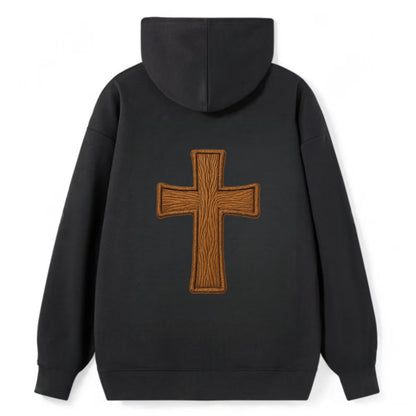 Carved Cross  - Classic Pullover Hoodie - Black