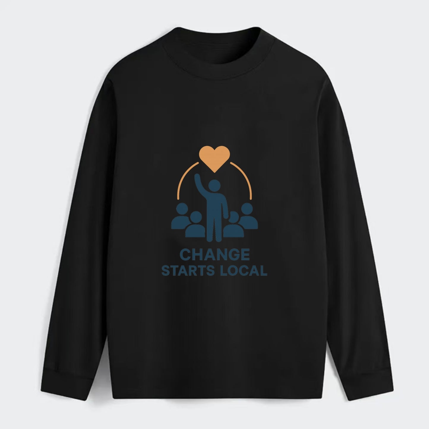 Community organizer bringing neighbors together - "Change Starts Local" - Classic Long Sleeve Shirt - Black