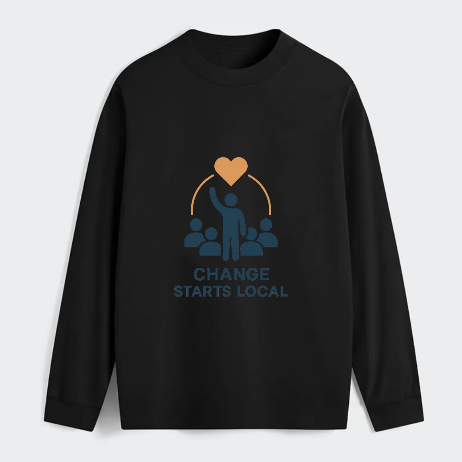 Community organizer bringing neighbors together - "Change Starts Local" - Classic Long Sleeve Shirt - Black