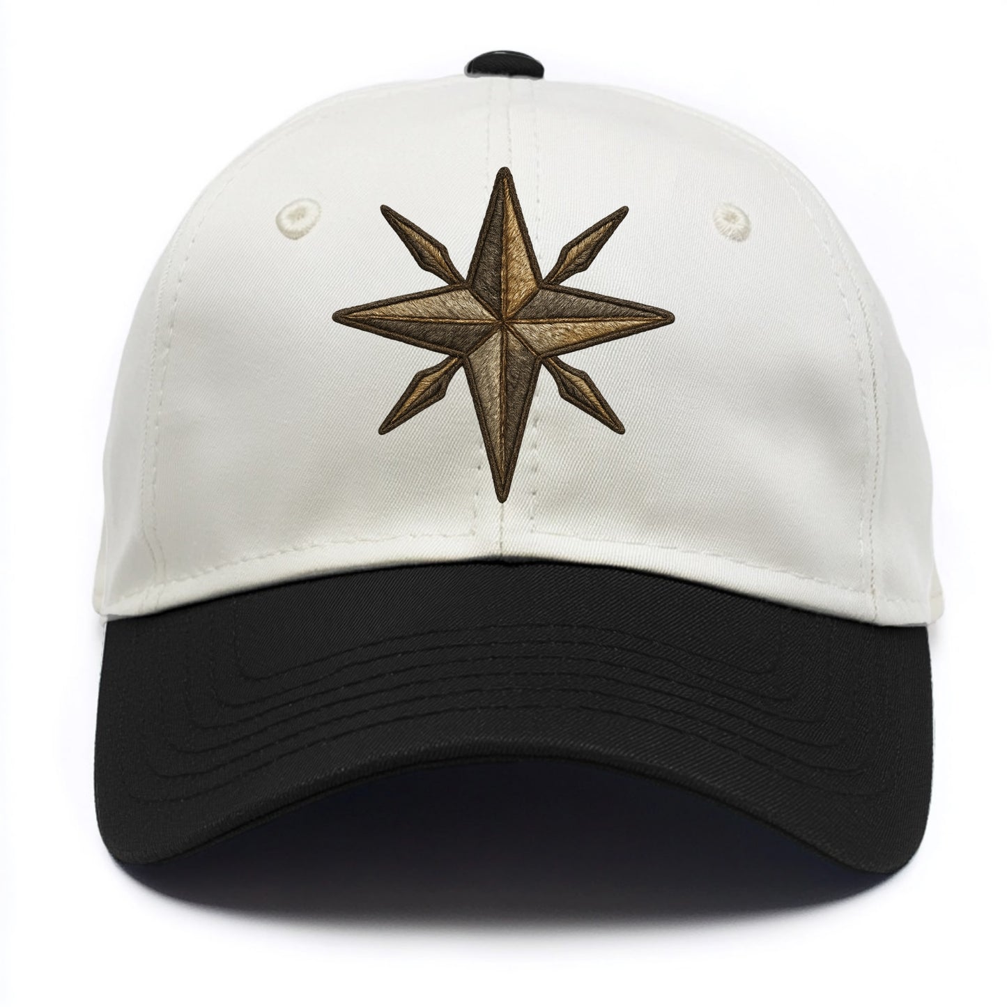 Nautical Star  - Two Tone Cap - Black