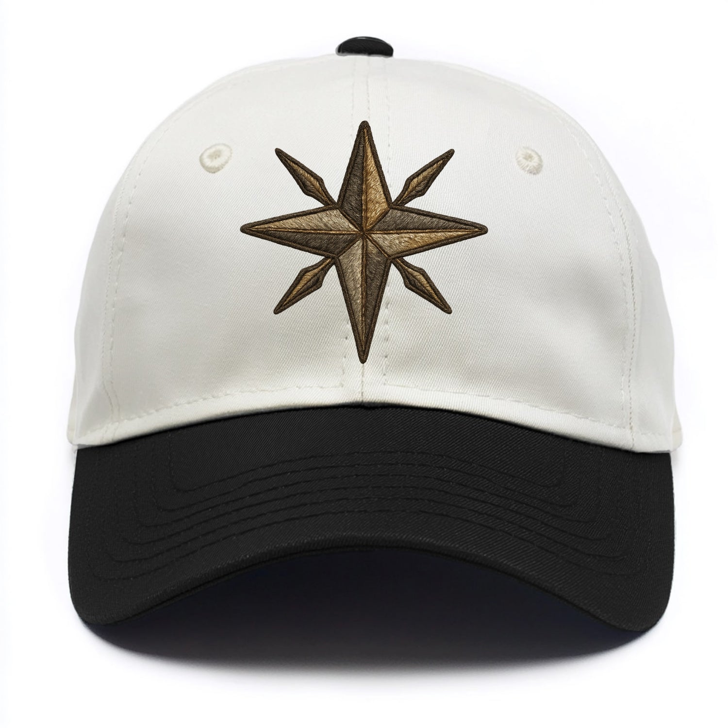 Nautical Star  - Two Tone Cap - Black