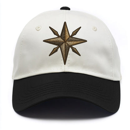 Nautical Star  - Two Tone Cap - Black
