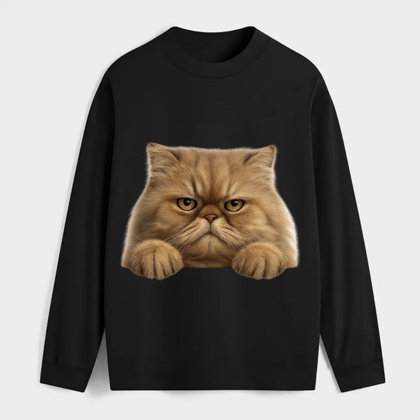 Persian Cat  - Classic Long Sleeve Shirt - Black
