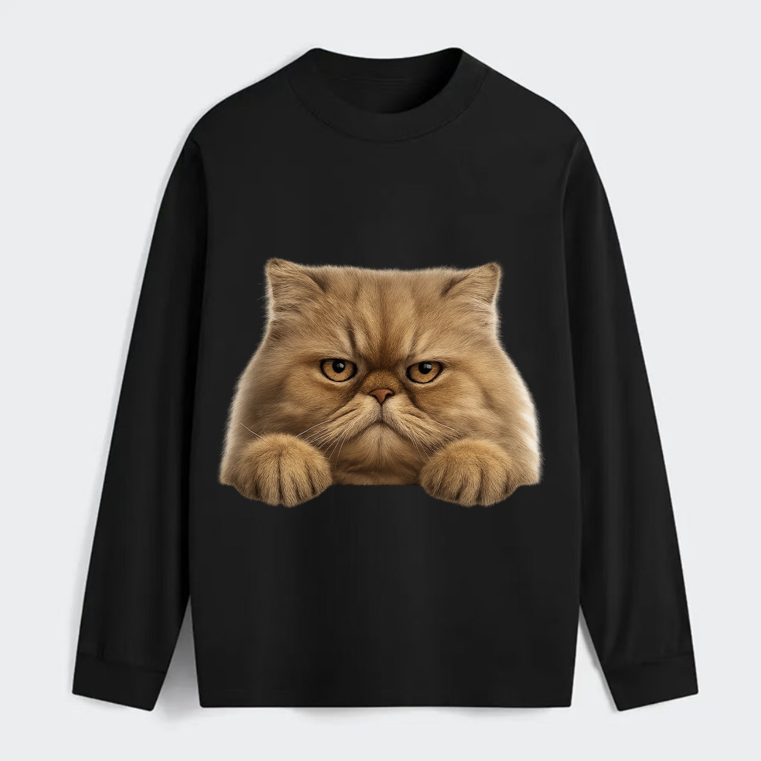 Persian Cat  - Classic Long Sleeve Shirt - Black